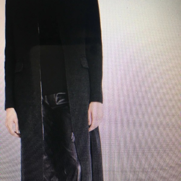 VINCE Charcoal Wool Longline Shell Coat Small - Picture 2 of 9